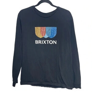 Brixton Alton long sleeve graphic shirt sleeve spellout